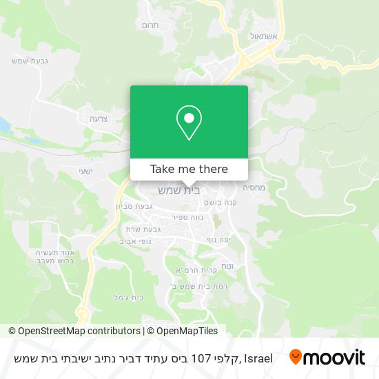 Карта קלפי 107 ביס עתיד דביר נתיב ישיבתי בית שמש