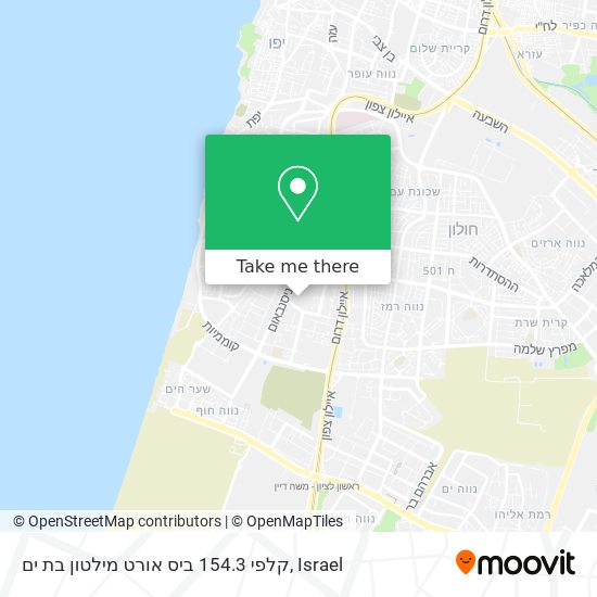 קלפי 154.3 ביס אורט מילטון בת ים map