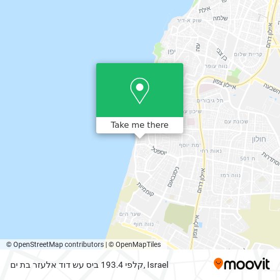 קלפי 193.4 ביס עש דוד אלעזר בת ים map