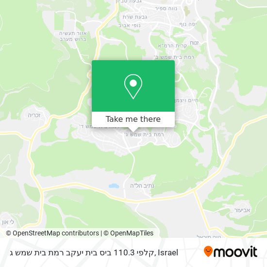 קלפי 110.3 ביס בית יעקב רמת בית שמש ג map