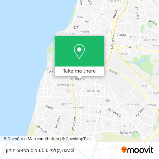 קלפי 65.6 ביס הרצוג חולון map