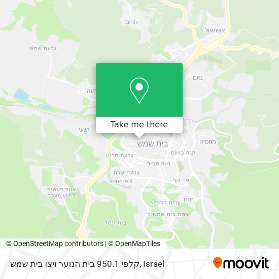 קלפי 950.1 בית הנוער ויצו בית שמש map