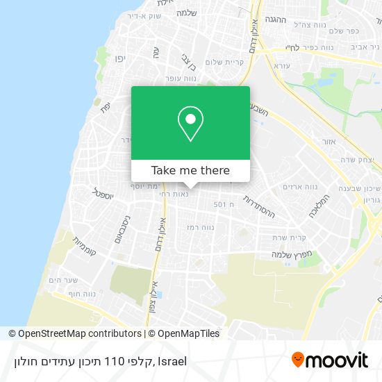 קלפי 110 תיכון עתידים חולון map