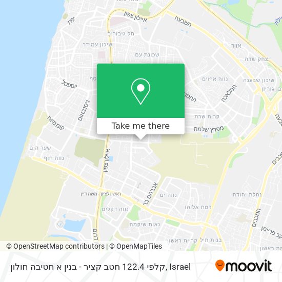 Карта קלפי 122.4 חטב קציר - בנין א חטיבה חולון