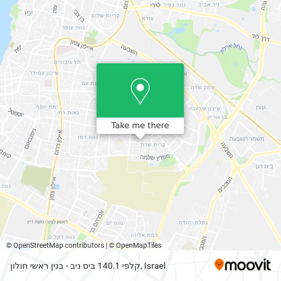 קלפי 140.1 ביס ניב - בנין ראשי חולון map