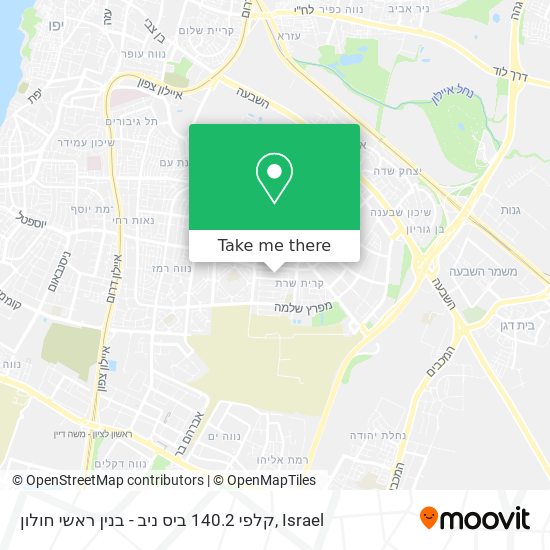 קלפי 140.2 ביס ניב - בנין ראשי חולון map