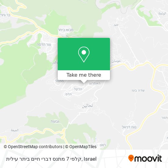 קלפי 7 מתנס דברי חיים ביתר עילית map