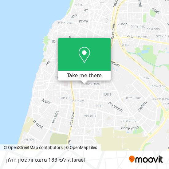 קלפי 183 מתנס וולפסון חולון map