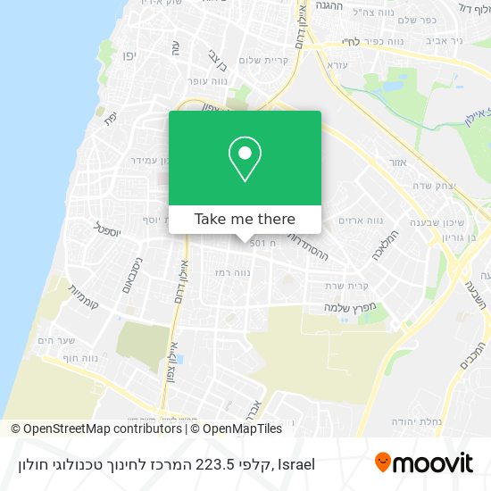 קלפי 223.5 המרכז לחינוך טכנולוגי חולון map