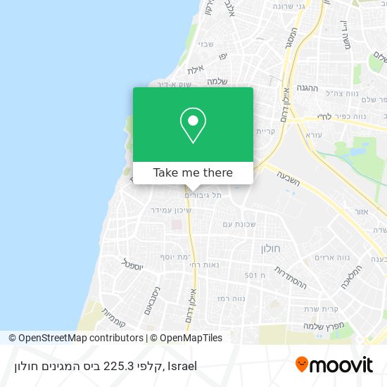 קלפי 225.3 ביס המגינים חולון map