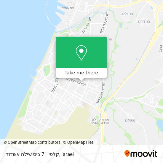 קלפי 71 ביס שילה אשדוד map