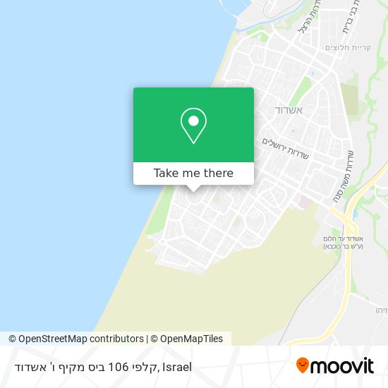 קלפי 106 ביס מקיף ו' אשדוד map