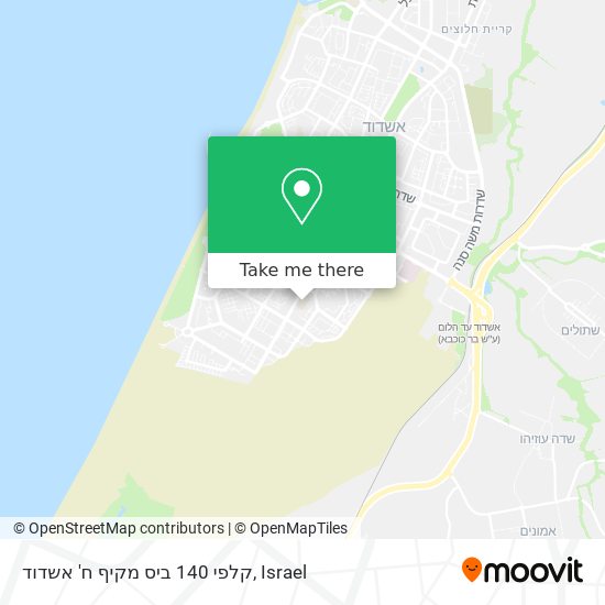 קלפי 140 ביס מקיף ח' אשדוד map