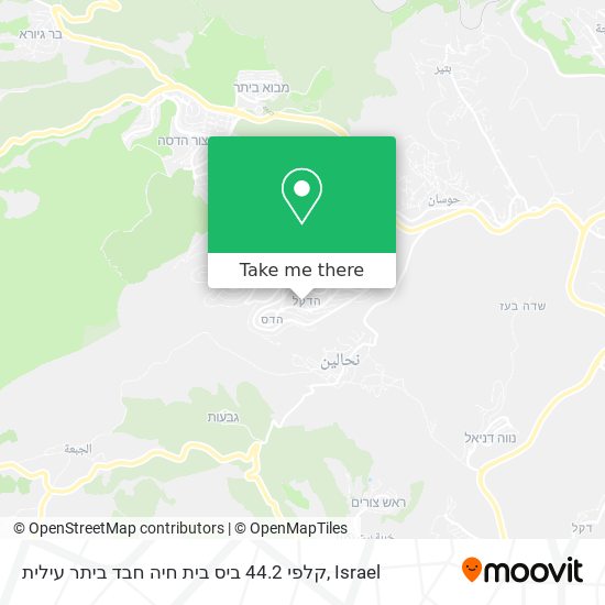 קלפי 44.2 ביס בית חיה חבד ביתר עילית map