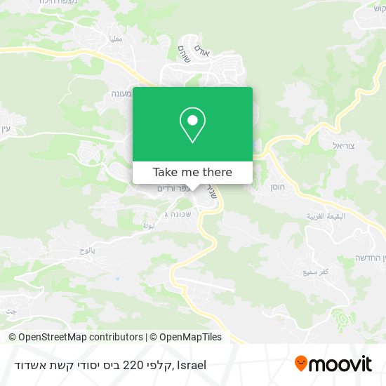 קלפי 220 ביס יסודי קשת אשדוד map