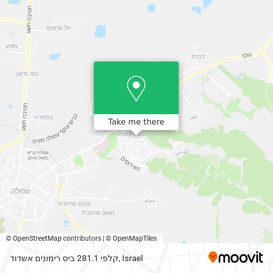 קלפי 281.1 ביס רימונים אשדוד map