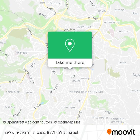 קלפי 87.1 גמנסיה רחביה ירושלים map