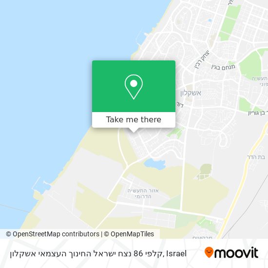 קלפי 86 נצח ישראל החינוך העצמאי אשקלון map
