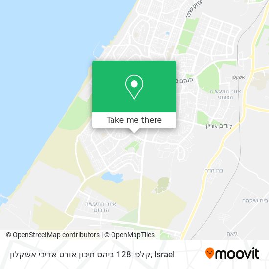 קלפי 128 ביהס תיכון אורט אדיבי אשקלון map