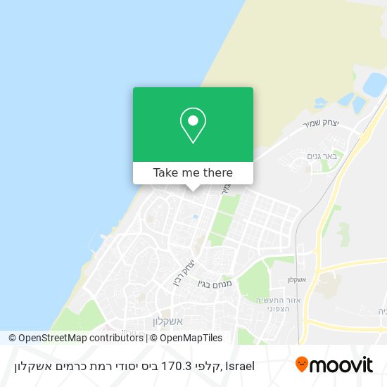 קלפי 170.3 ביס יסודי רמת כרמים אשקלון map