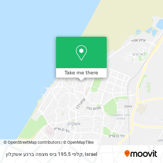 Карта קלפי 195.5 ביס מצפה ברנע אשקלון