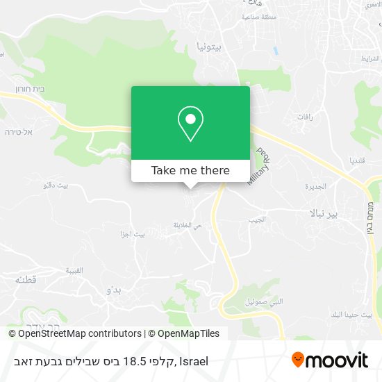 קלפי 18.5 ביס שבילים גבעת זאב map