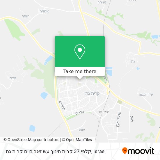 Карта קלפי 37 קרית חינוך עש זאב בוים קרית גת