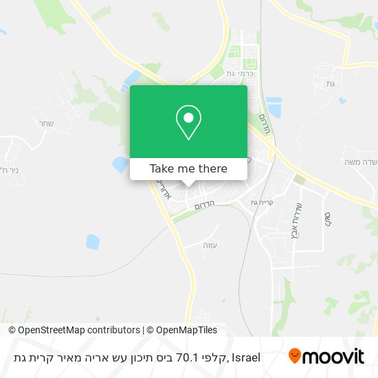 קלפי 70.1 ביס תיכון עש אריה מאיר קרית גת map