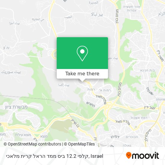 קלפי 12.2 ביס ממד הראל קרית מלאכי map