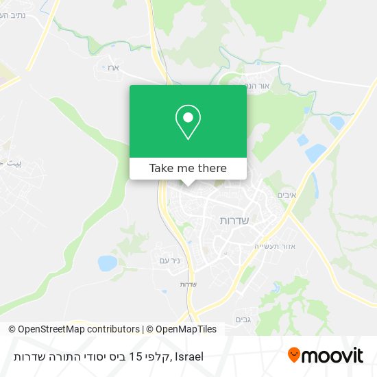 קלפי 15 ביס יסודי התורה שדרות map