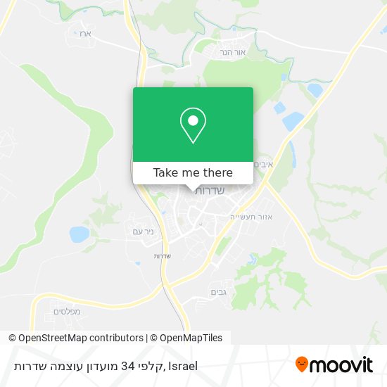 Карта קלפי 34 מועדון עוצמה שדרות