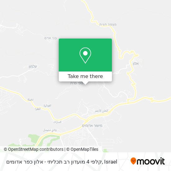 קלפי 4 מועדון רב תכליתי - אלון כפר אדומים map