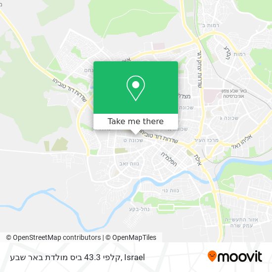 קלפי 43.3 ביס מולדת באר שבע map