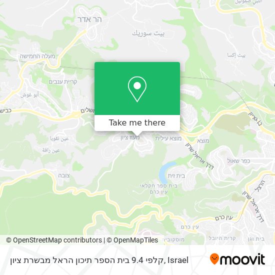 קלפי 9.4 בית הספר תיכון הראל מבשרת ציון map