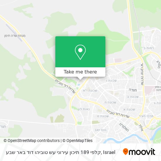 קלפי 189 תיכון עירוני עש טוביהו דוד באר שבע map