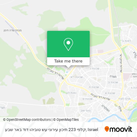 Карта קלפי 223 תיכון עירוני עש טוביהו דוד באר שבע