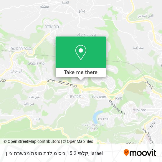 קלפי 15.2 ביס מולדת מופת מבשרת ציון map