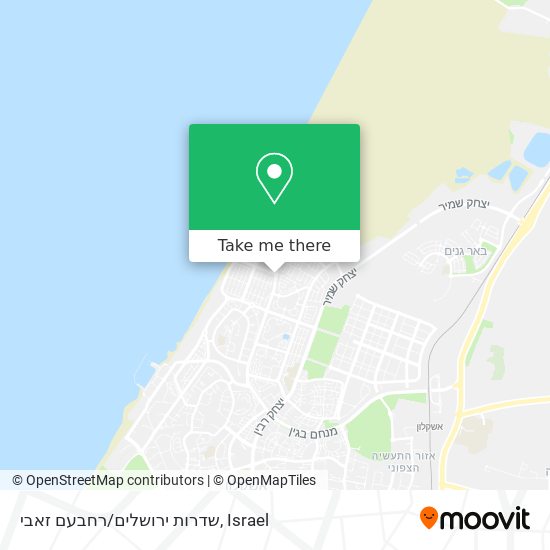 Карта שדרות ירושלים/רחבעם זאבי