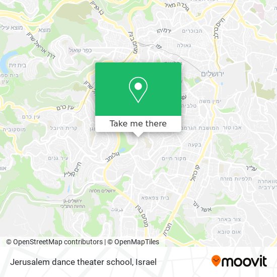 Jerusalem dance theater school map