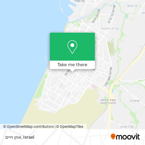 אוזן חיים map