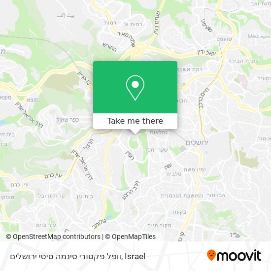 וופל פקטורי סינמה סיטי ירושלים map