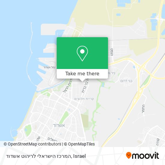 Карта המרכז הישראלי לריהוט אשדוד
