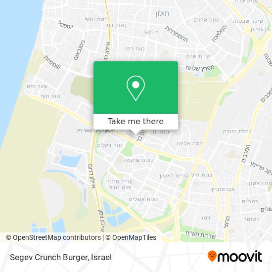 Segev Crunch Burger map