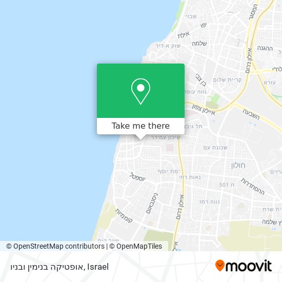 אופטיקה בנימין ובניו map