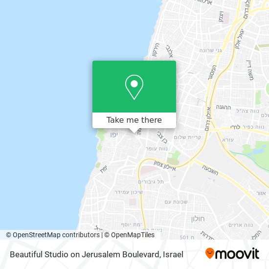 Beautiful Studio on Jerusalem Boulevard map