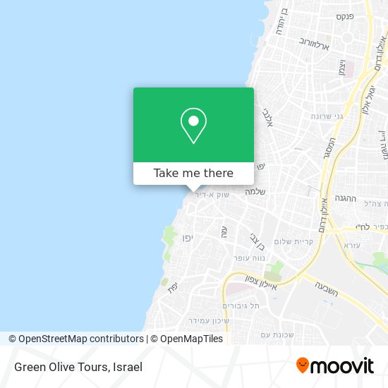 Green Olive Tours map