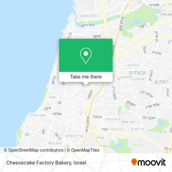 Карта Cheesecake Factory Bakery