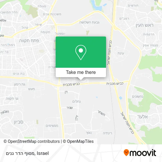 Карта מסוף הדר גנים