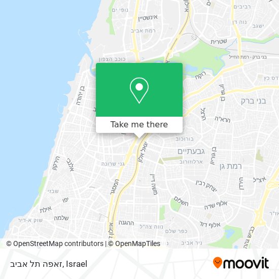 Карта זאפה תל אביב
