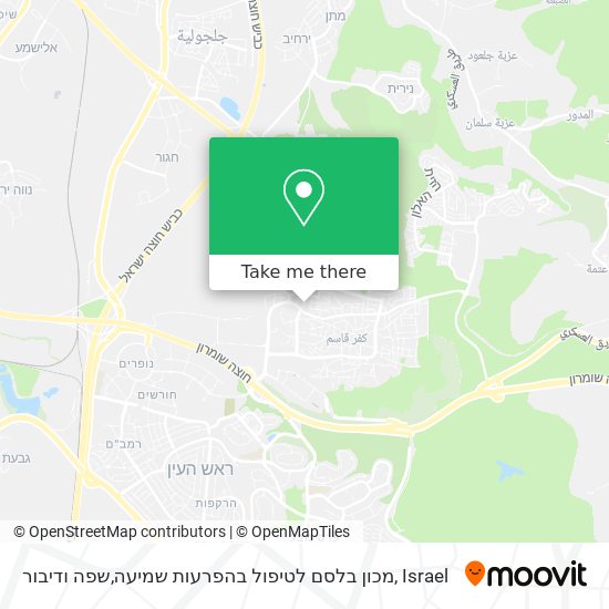 מכון בלסם לטיפול בהפרעות שמיעה,שפה ודיבור map